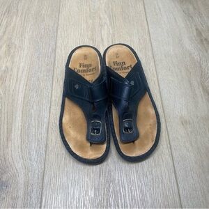 Finn Comfort Black Thong Sandals Size 37 / US 6 - 6.5